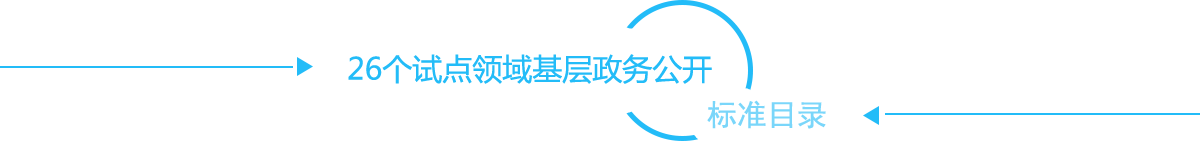 26个试点领域基层政务公开标准目录