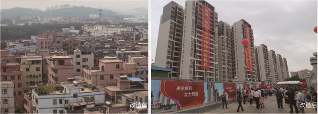新塘新合项目改造前后对比 图片